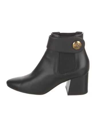 Givenchy Leather Grosgrain Trim Boots