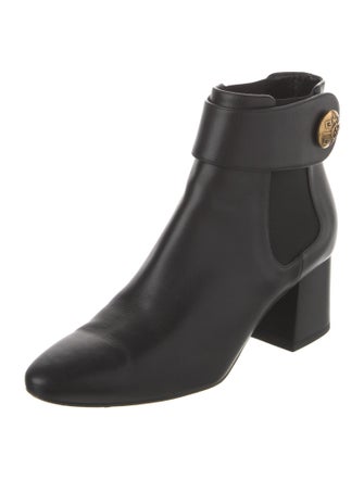 Givenchy Leather Grosgrain Trim Boots