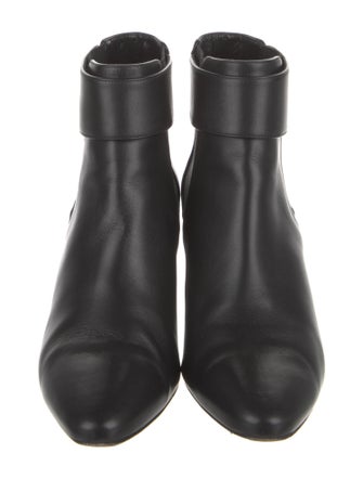 Givenchy Leather Grosgrain Trim Boots