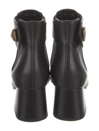 Givenchy Leather Grosgrain Trim Boots