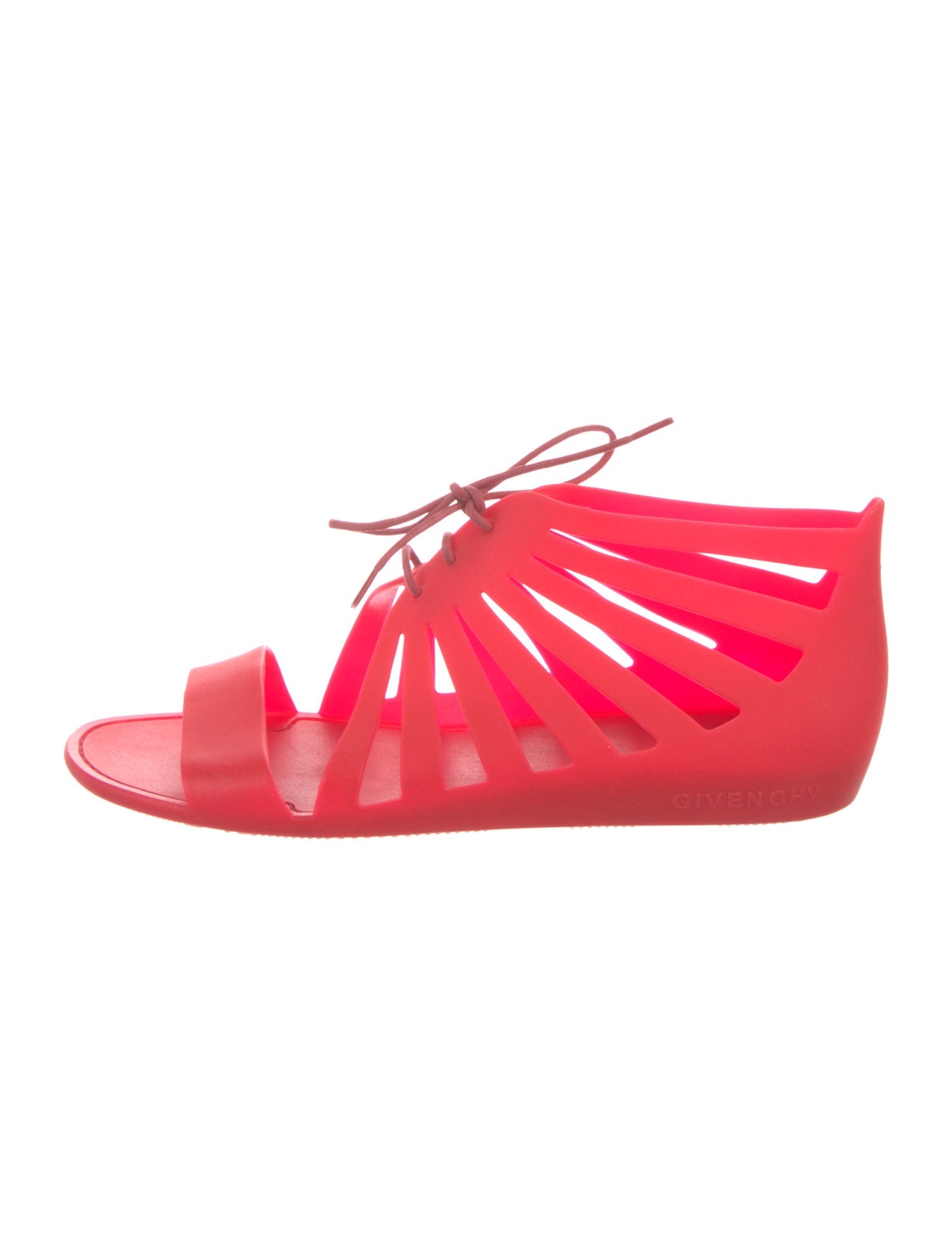 Givenchy Rubber Cutout Accent Sandals