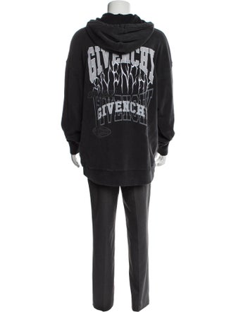 Givenchy Graphic Print Crew Neck Hoodie