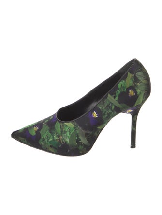 Givenchy Satin Floral Print Pumps