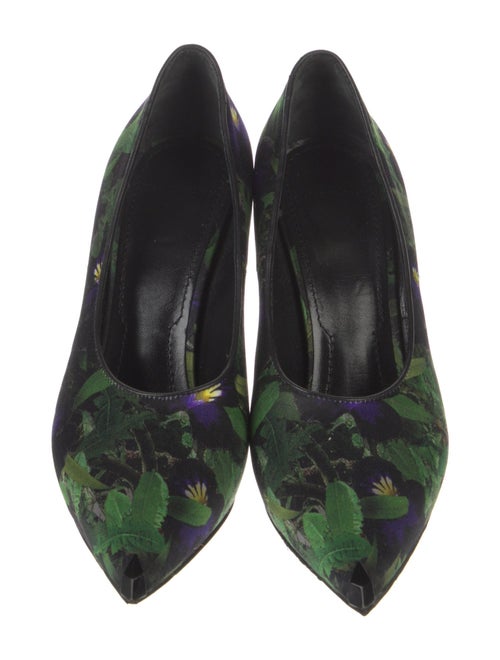 Givenchy Satin Floral Print Pumps