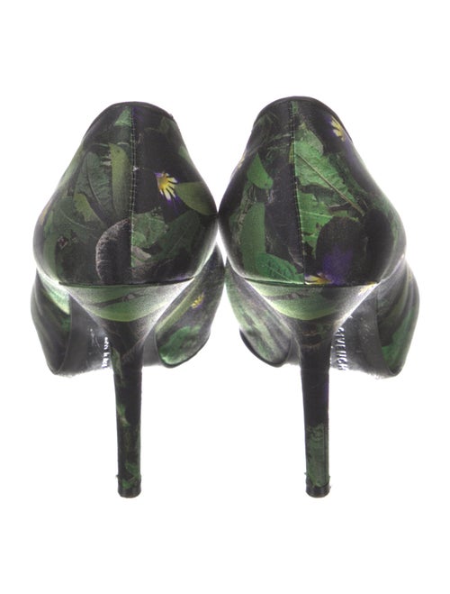 Givenchy Satin Floral Print Pumps