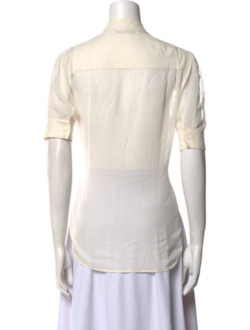 Givenchy Silk V-Neck Button-Up Top