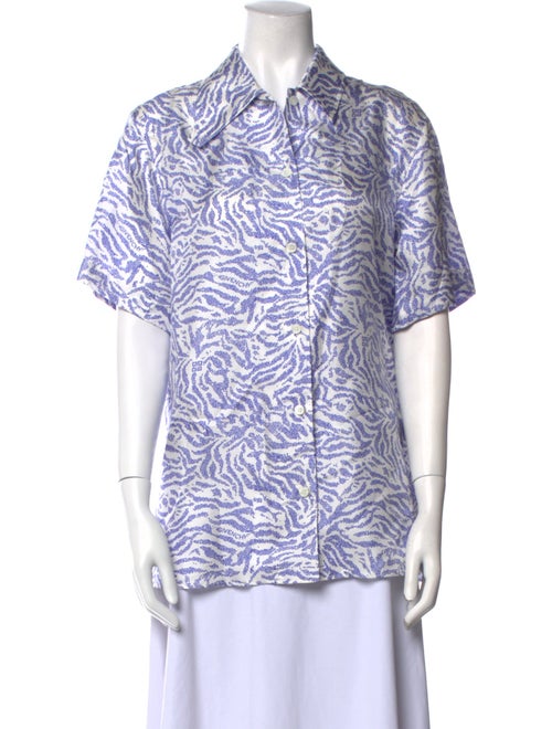 Givenchy Silk Printed Button-Up Top