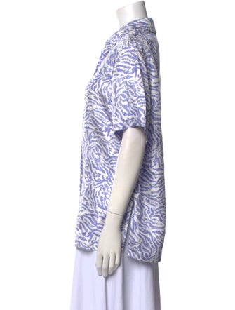 Givenchy Silk Printed Button-Up Top