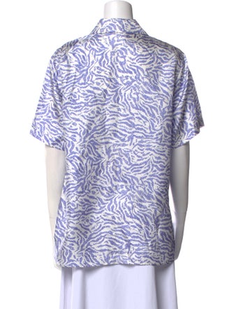 Givenchy Silk Printed Button-Up Top