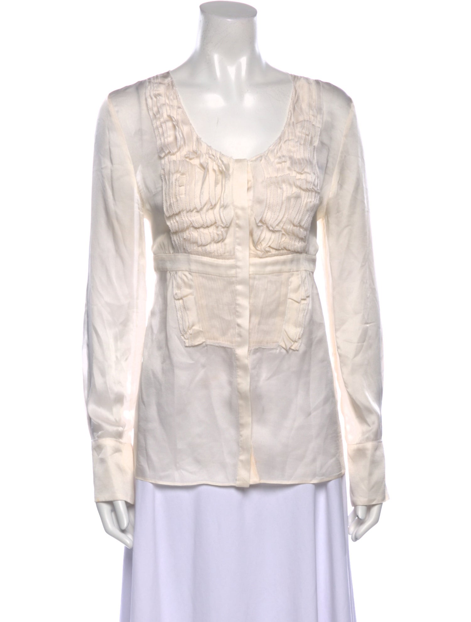 Givenchy Silk Scoop Neck Blouse