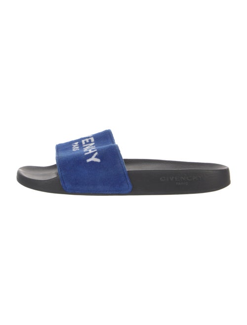 Givenchy Velvet Graphic Print Slides