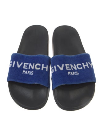 Givenchy Velvet Graphic Print Slides