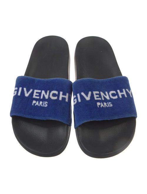 Givenchy Velvet Graphic Print Slides