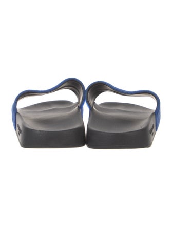 Givenchy Velvet Graphic Print Slides