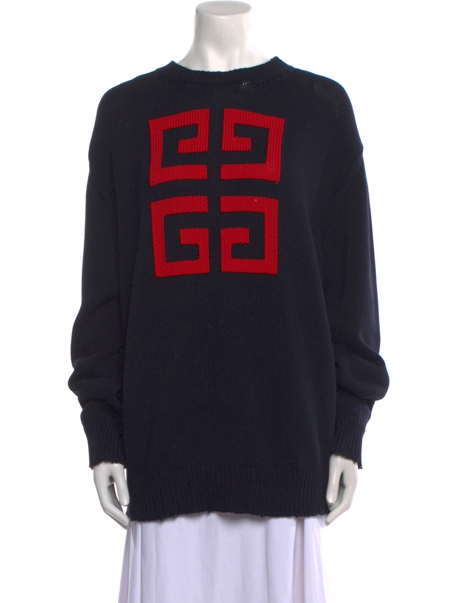 Givenchy Graphic Print Crew Neck Sweater