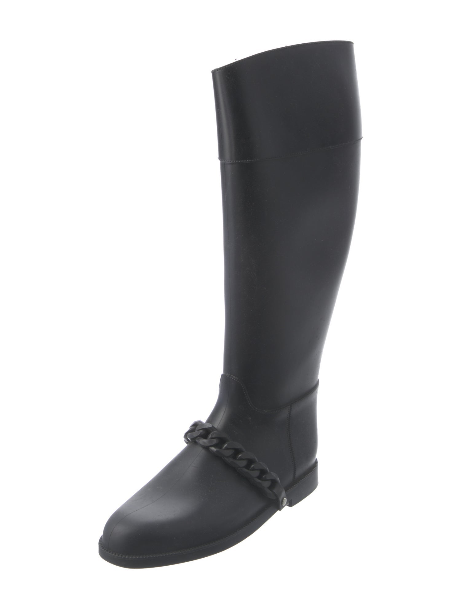 Givenchy Rubber Chain-Link Accents Rain Boots