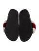 Givenchy Fur Colorblock Pattern Slides