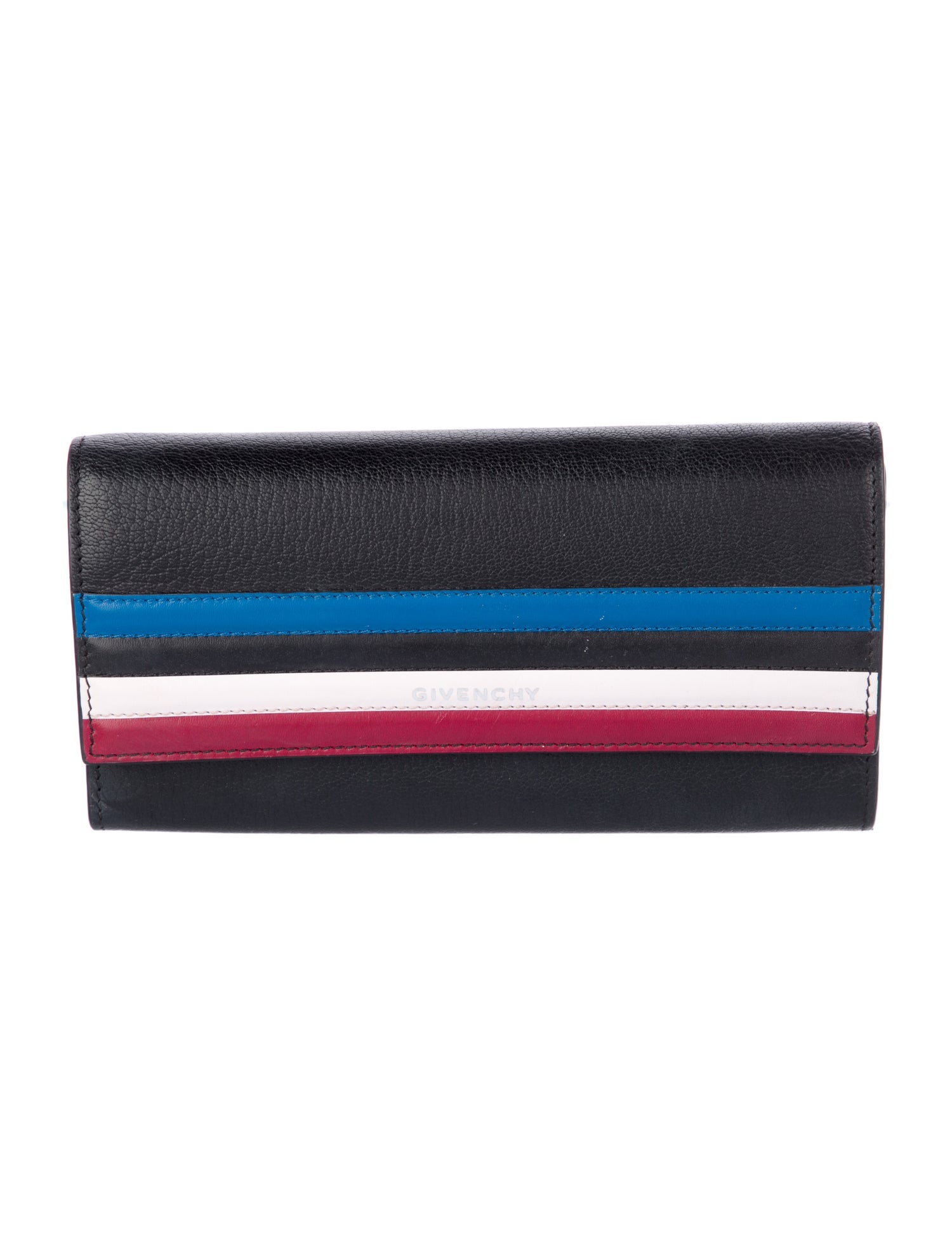 Givenchy Leather Striped Continental Wallet