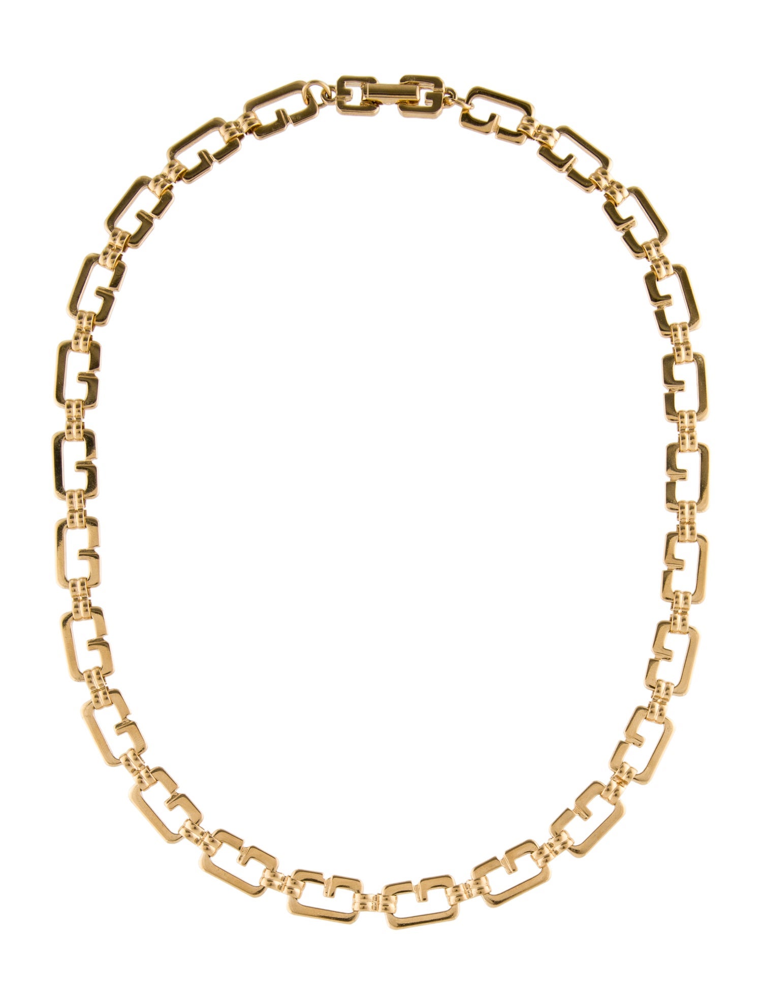 Givenchy Vintage 'G' Chained Necklace