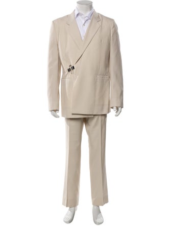 Givenchy Wool Pleated Accents Suit