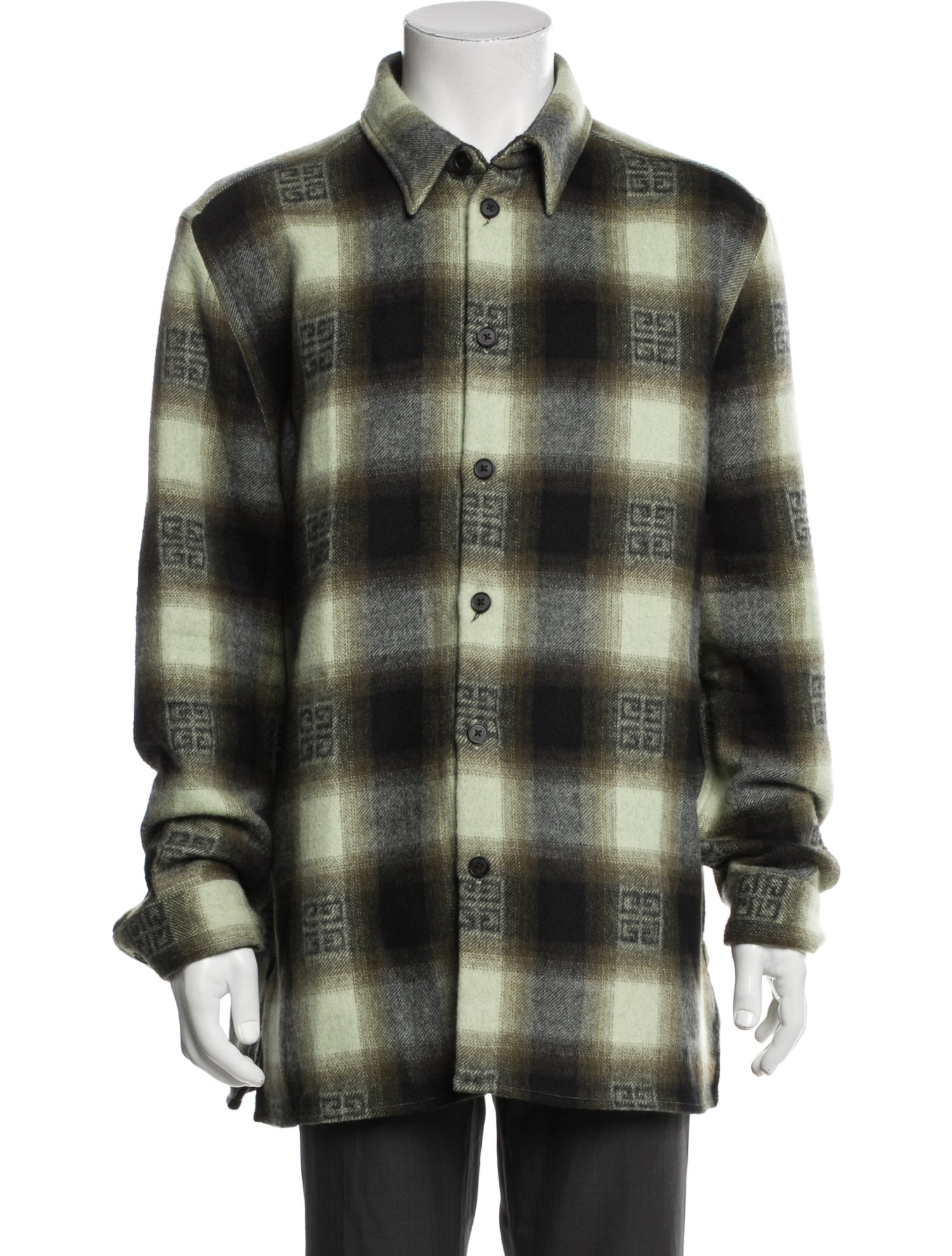 Givenchy Wool Plaid Print Jacket