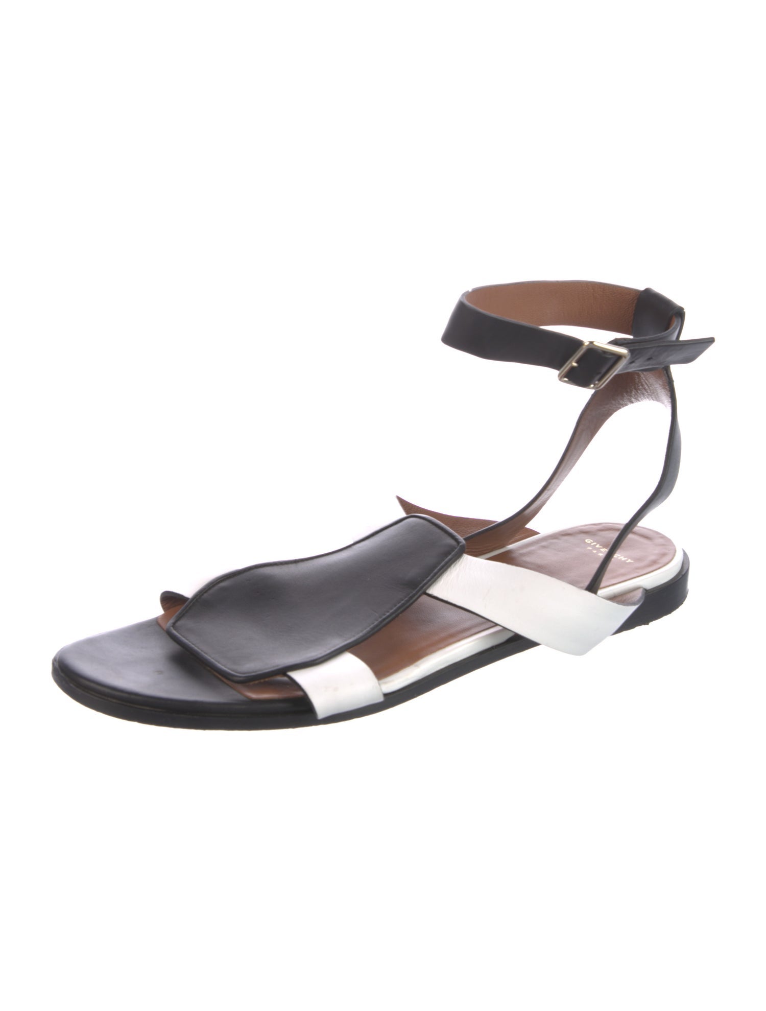 Givenchy Leather Colorblock Pattern Gladiator Sandals