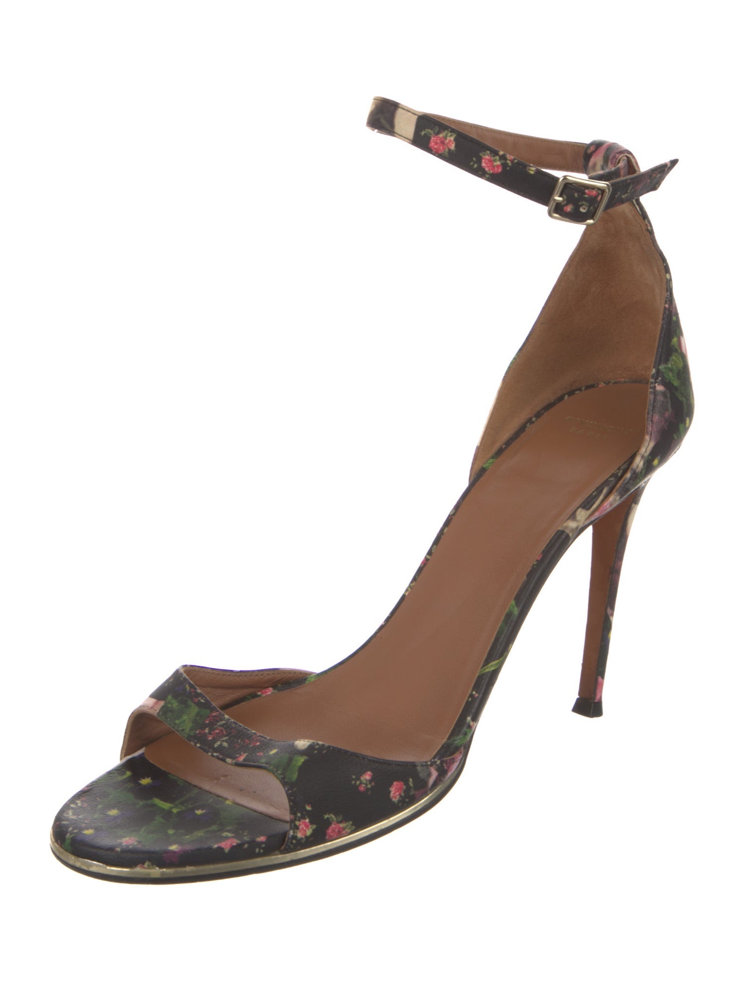 Givenchy Leather Floral Print Sandals