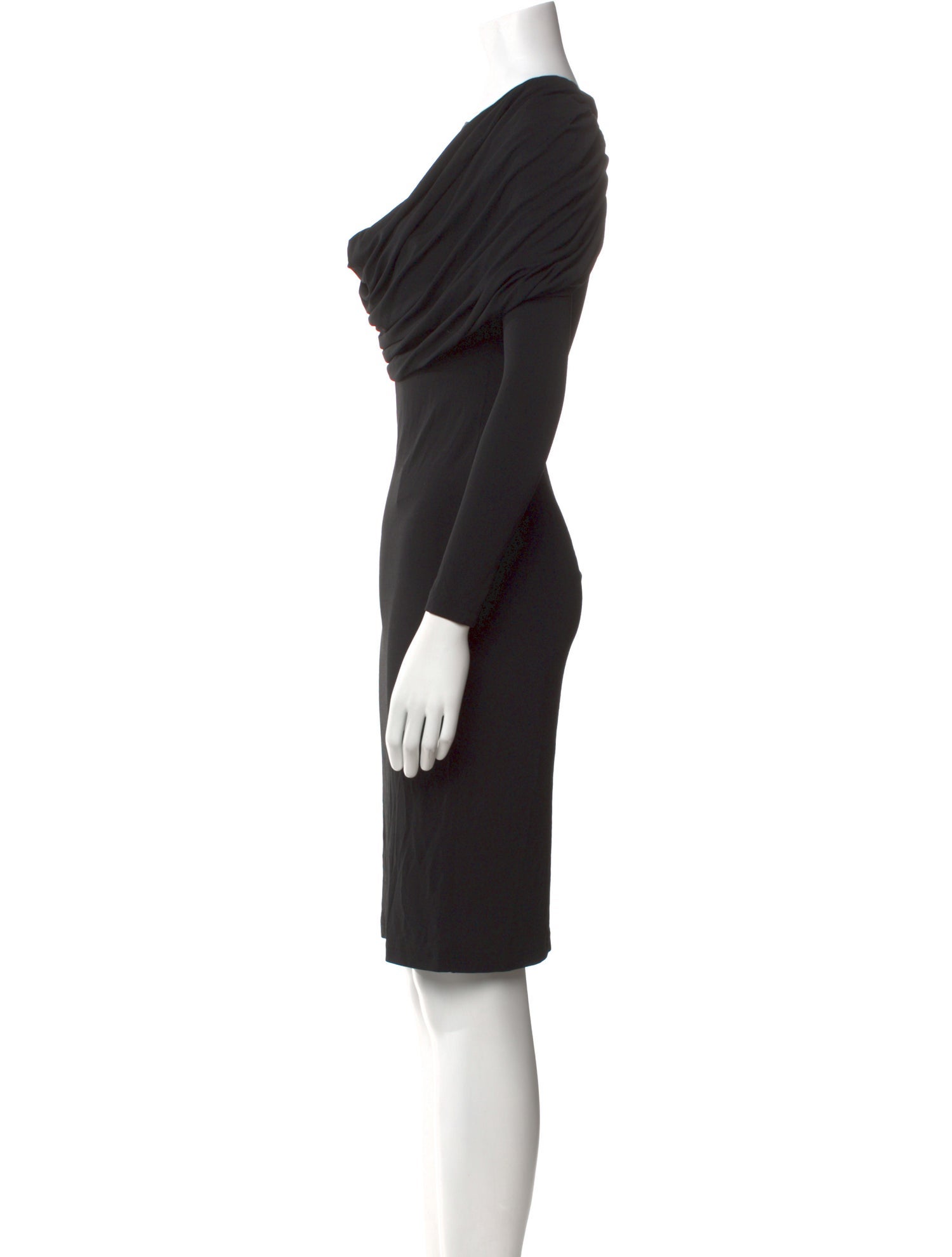 Givenchy Cowl Neck Knee-Length Dress