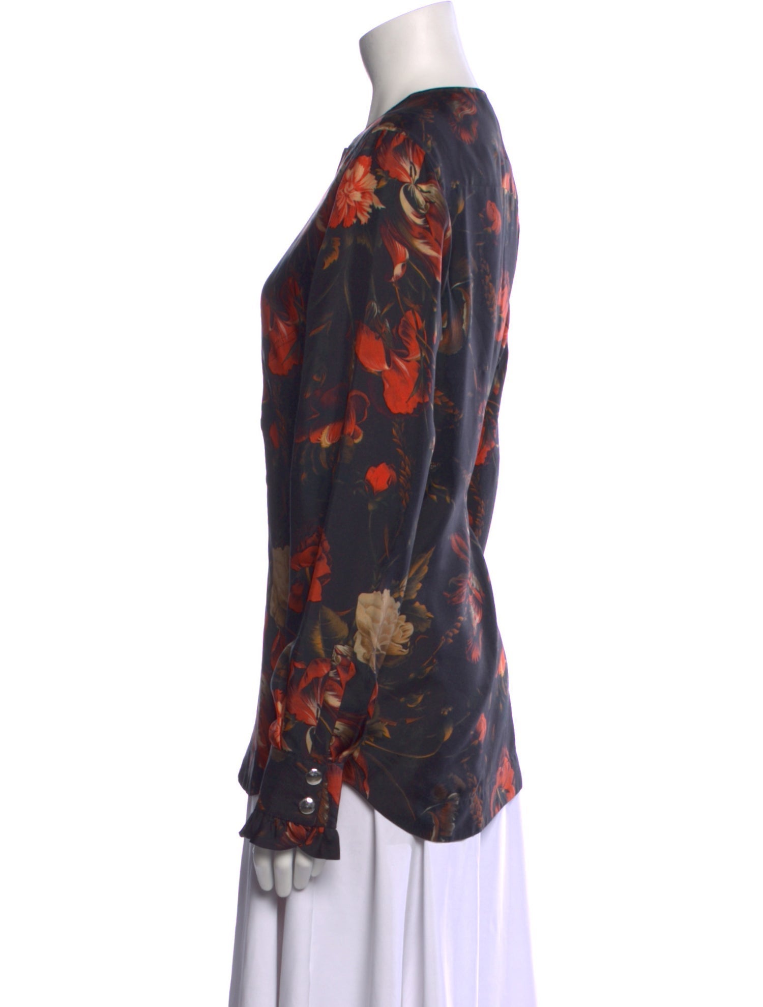 Givenchy Silk Floral Print Blouse