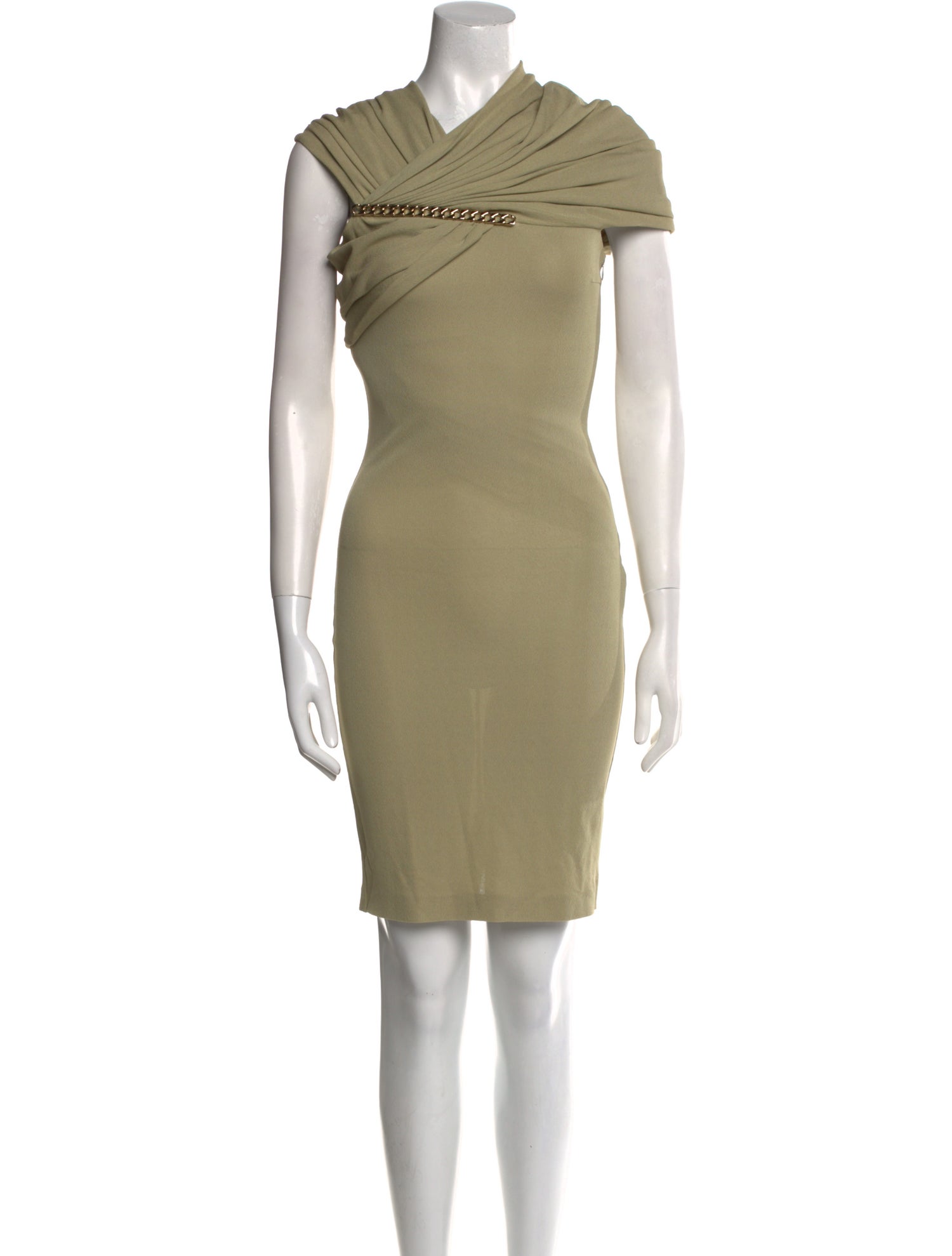 Givenchy Cowl Neck Knee-Length Dress