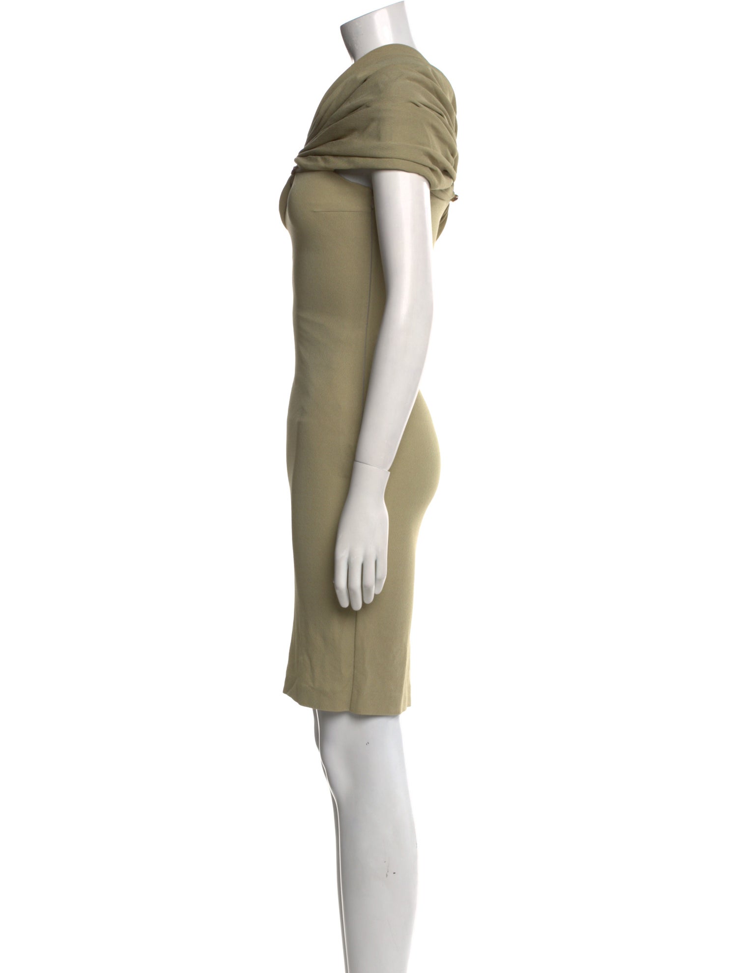 Givenchy Cowl Neck Knee-Length Dress