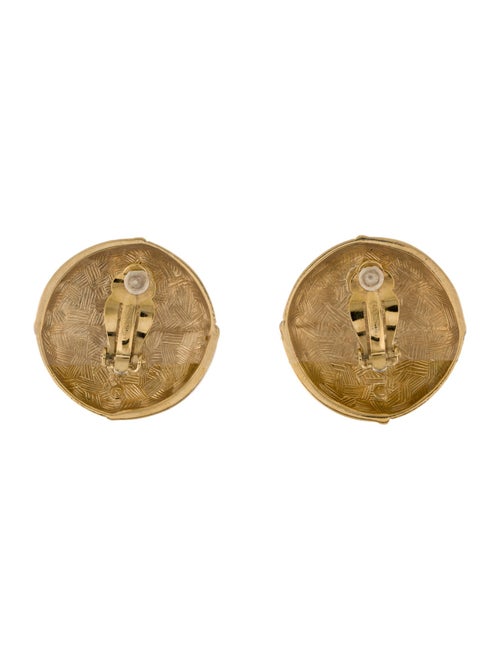 Givenchy Enamel Round Clip-On Earrings