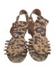 Givenchy Leather Animal Print Slingback Flats