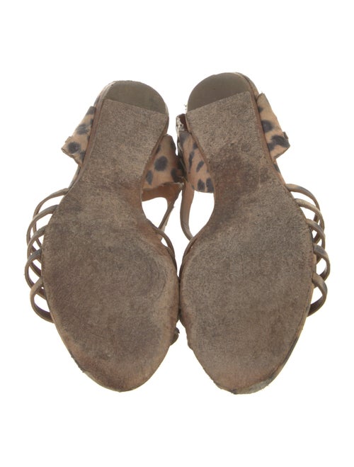 Givenchy Leather Animal Print Slingback Flats