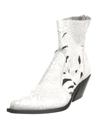 Givenchy Leather Animal Print Boots