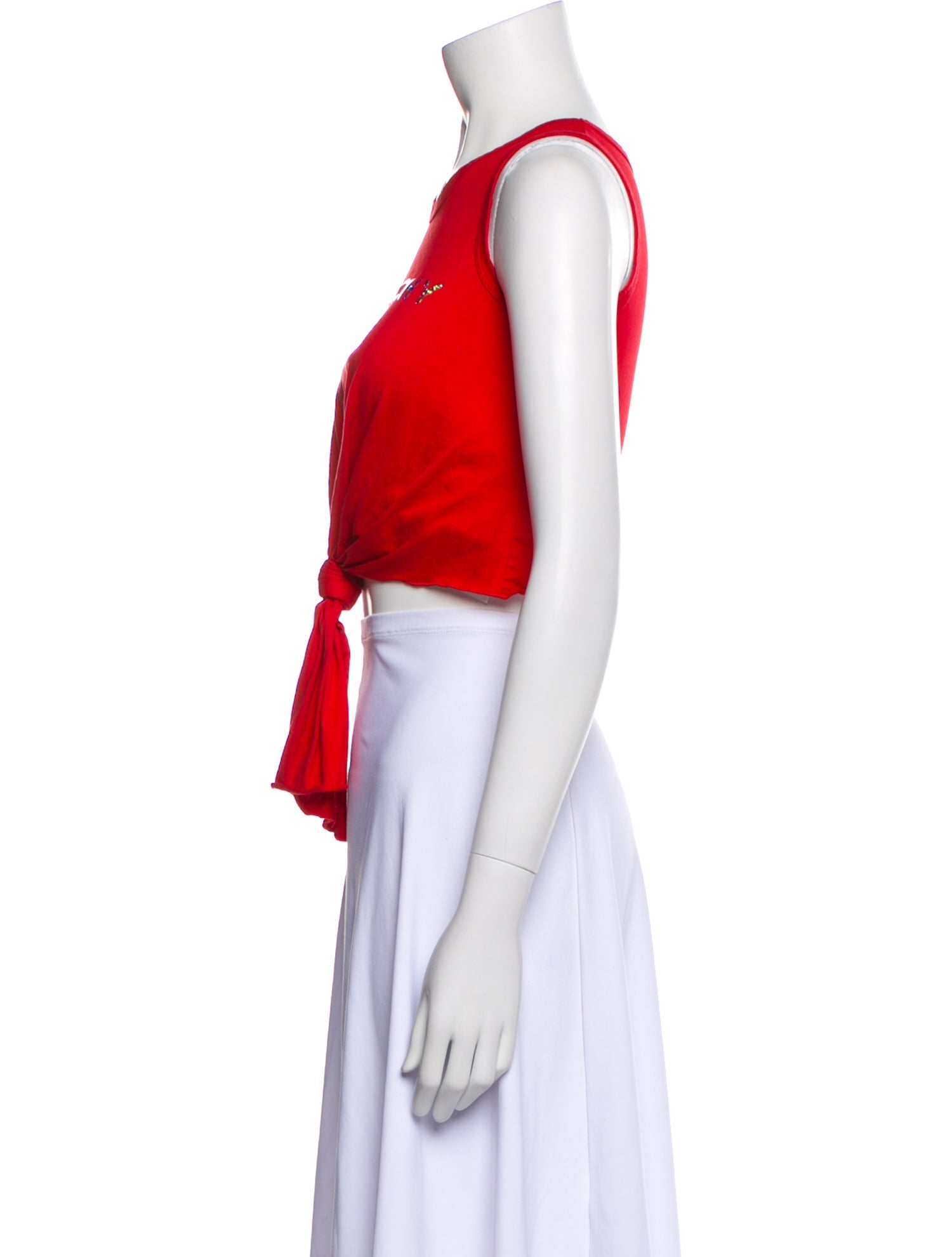 Givenchy Graphic Print Scoop Neck Crop Top