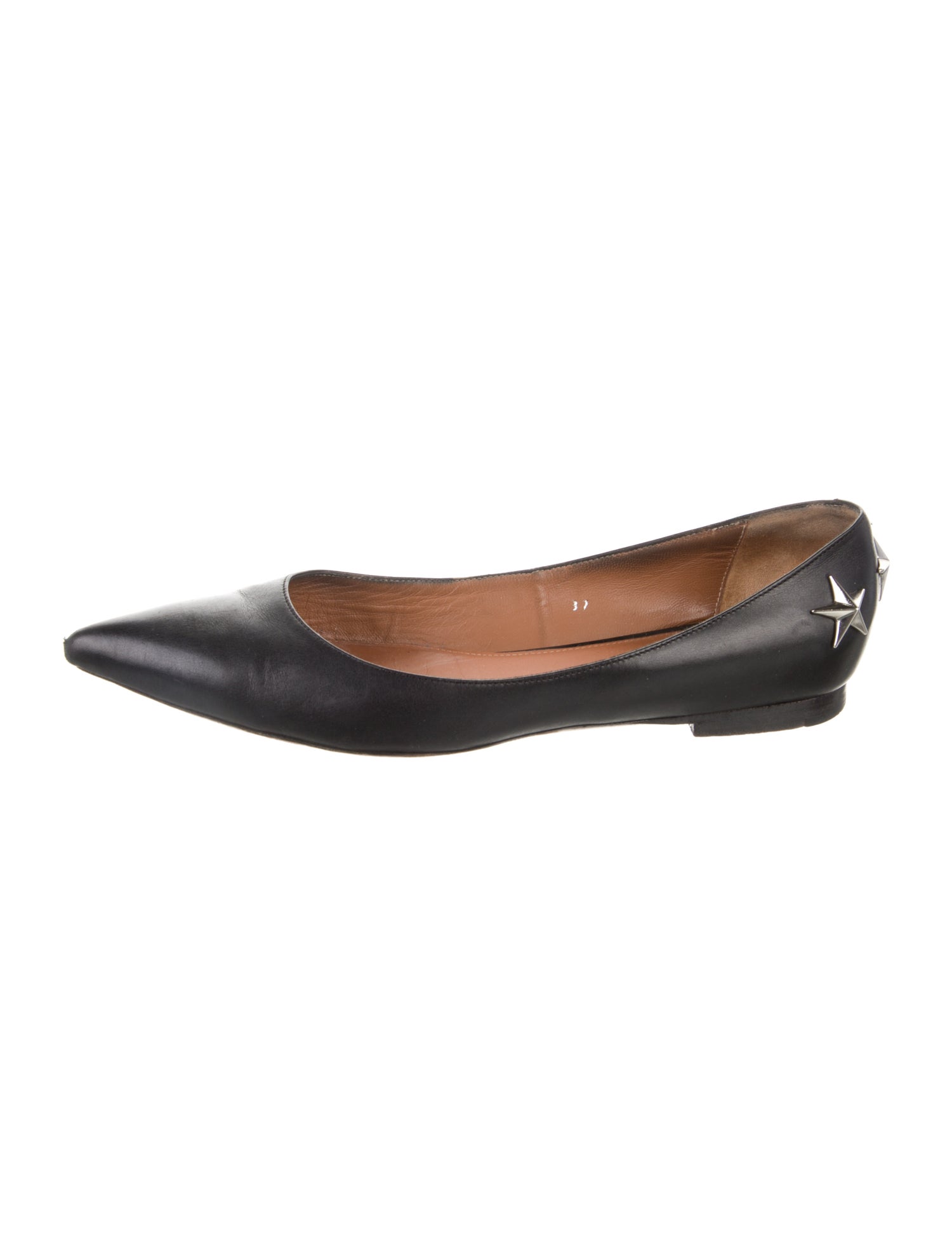 Givenchy Leather Studded Accents Ballet Flats