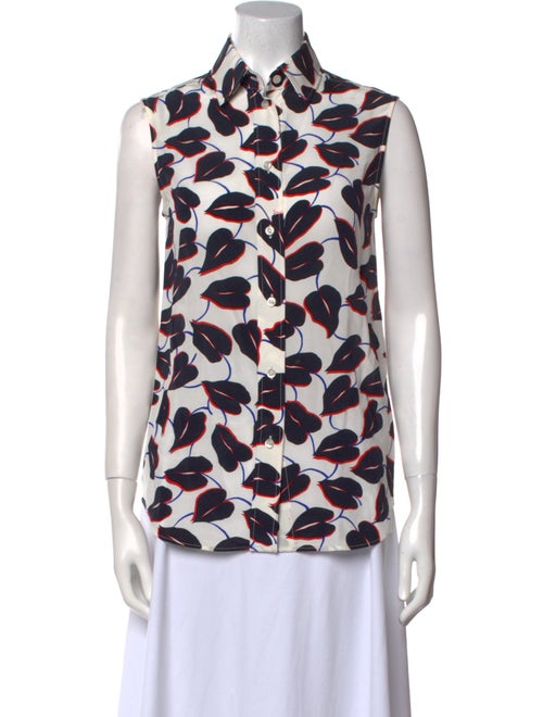 Givenchy Silk Printed Button-Up Top