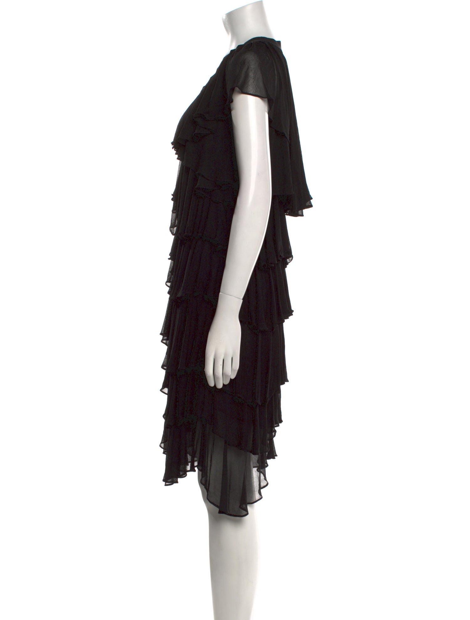 Givenchy V-Neck Knee-Length Dress