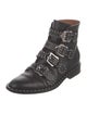 Givenchy Leather Printed Combat Boots