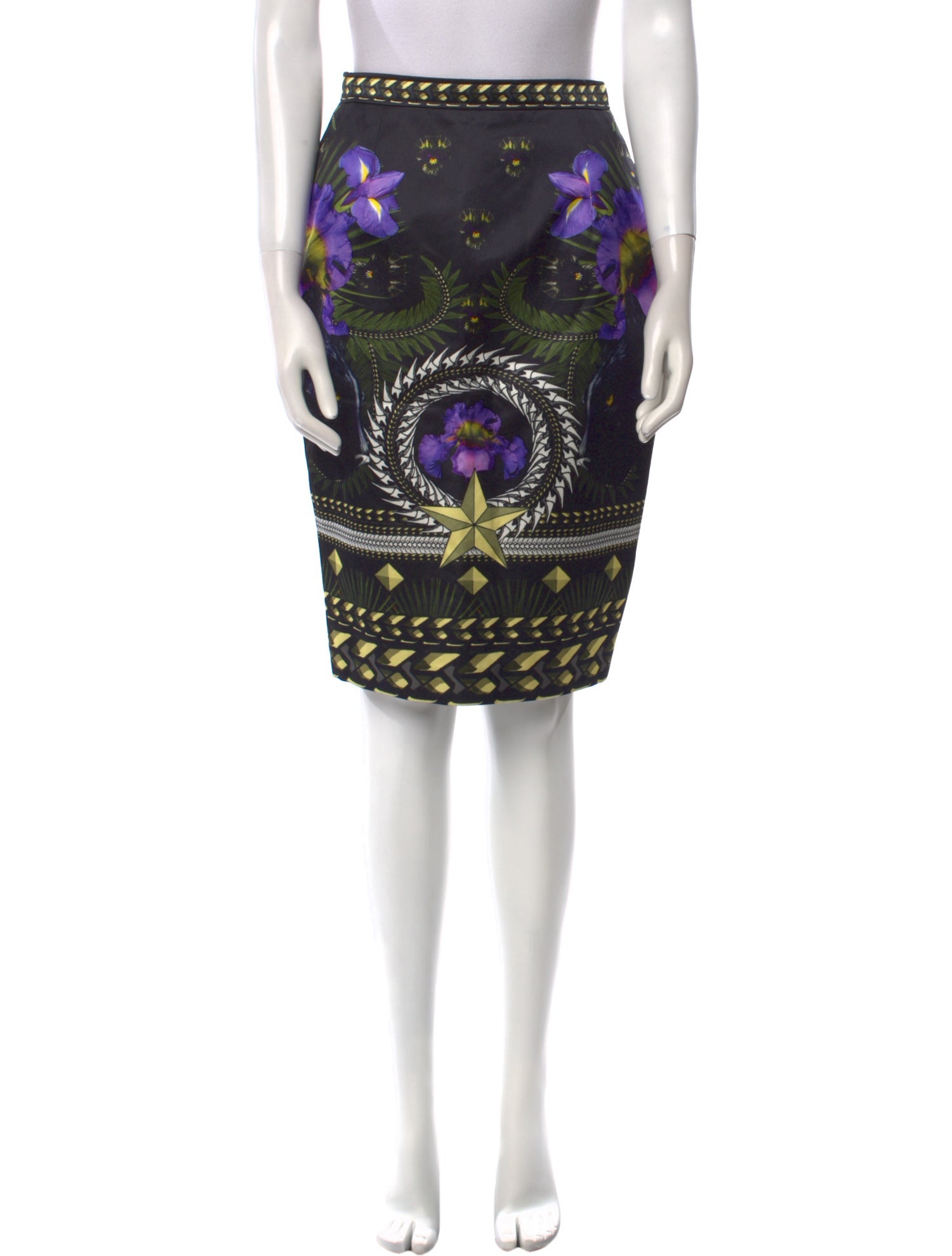 Givenchy Floral Print Knee-Length Skirt