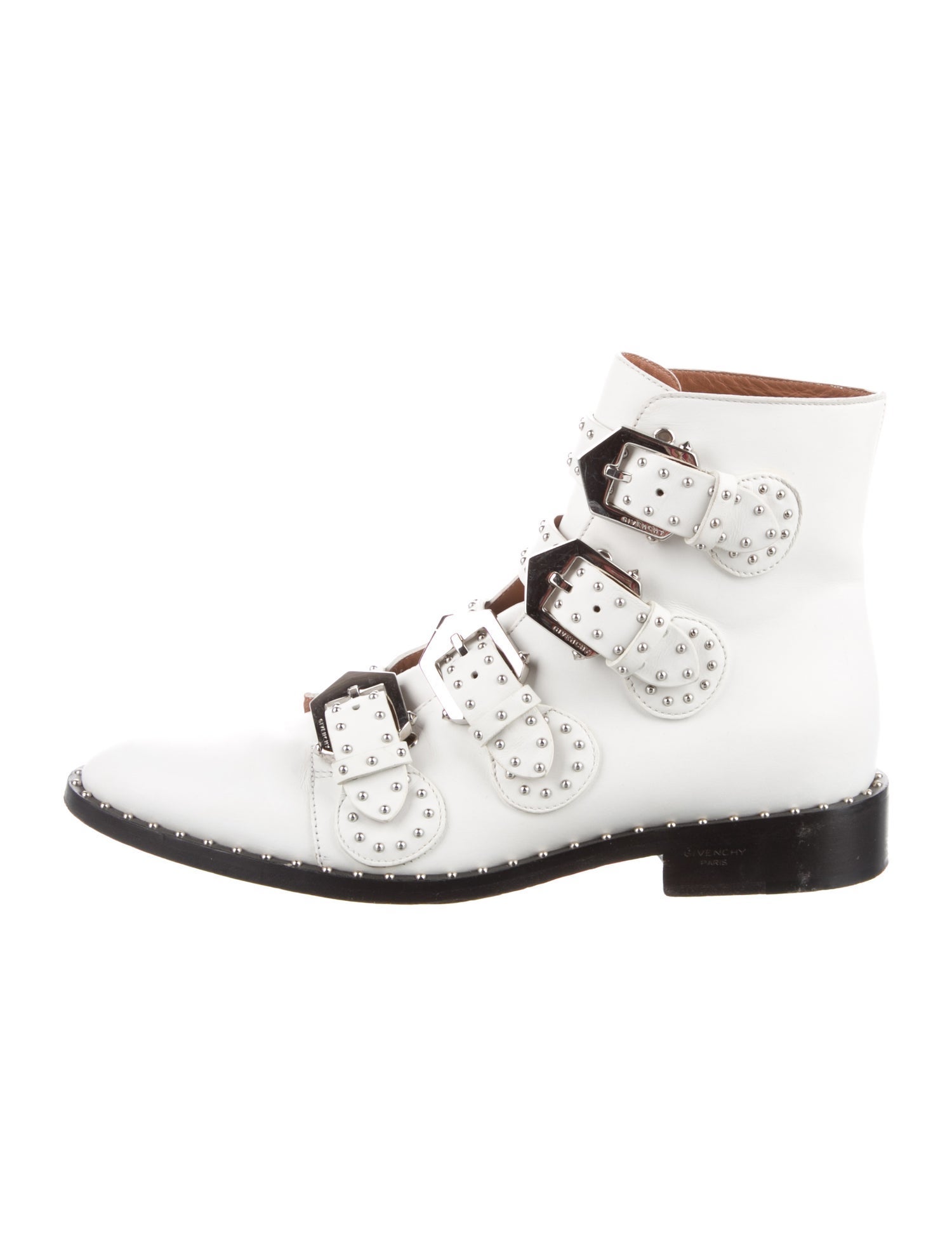 Givenchy Leather Studded Accents Combat Boots