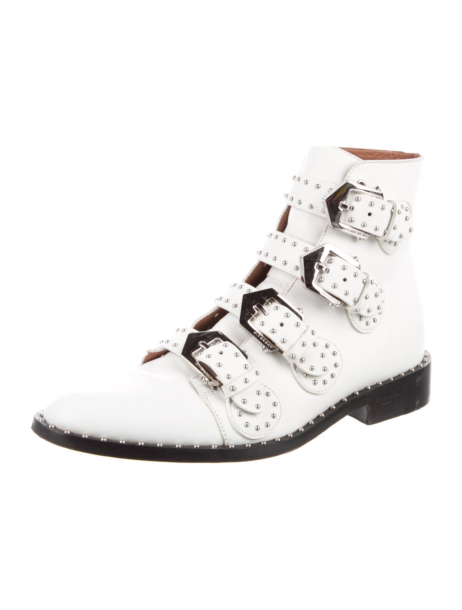Givenchy Leather Studded Accents Combat Boots