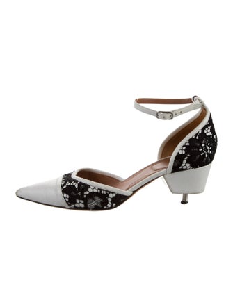 Givenchy Leather Lace Pattern D'Orsay Pumps