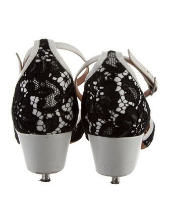 Givenchy Leather Lace Pattern D'Orsay Pumps