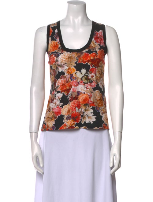 Givenchy Floral Print Scoop Neck Top