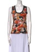Givenchy Floral Print Scoop Neck Top
