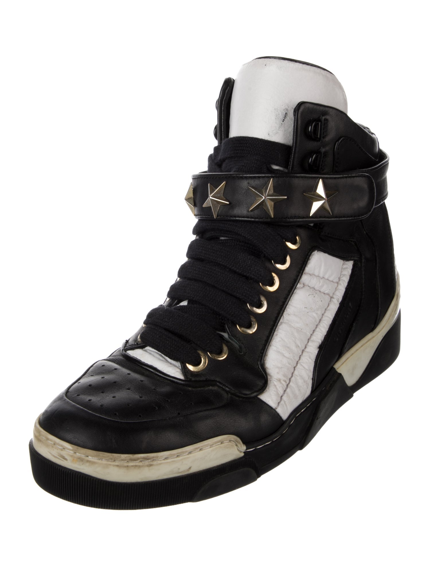 Givenchy Leather Colorblock Pattern Sneakers
