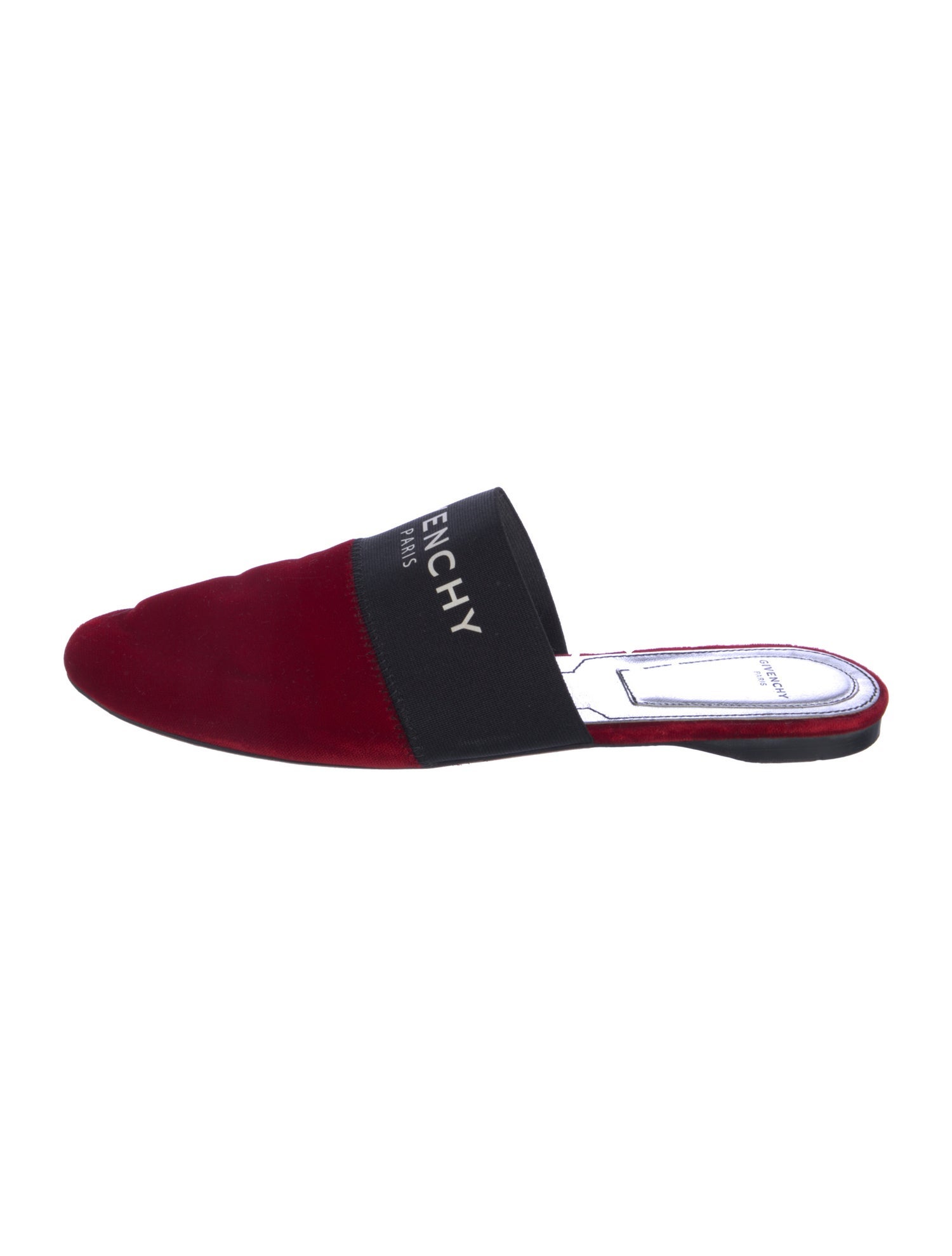 Givenchy Velvet Colorblock Pattern Mules