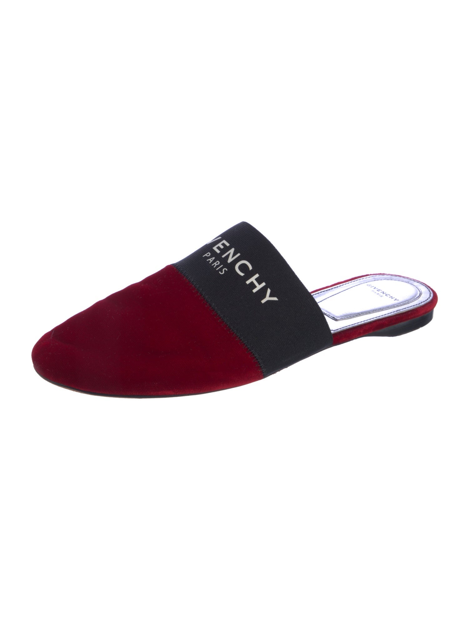 Givenchy Velvet Colorblock Pattern Mules
